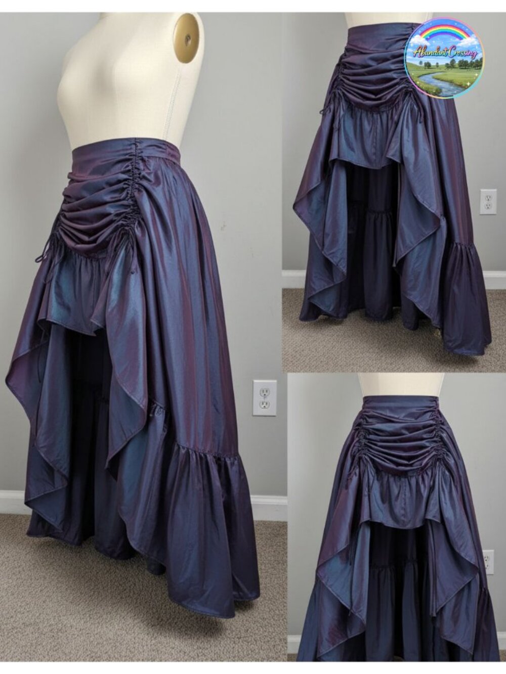 High-Low Renaissance Pirate Skirt Steampunk Victorian Adjustable